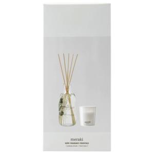 Meraki Gift Box Verbena Drizzle Diffuser 240 ml + Fresh Linen Scented Candle 60 g produkt bild