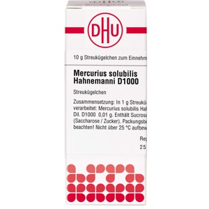 MERCURIUS SOLUBILIS Hahnemanni D 1000 Globuli Produktbild