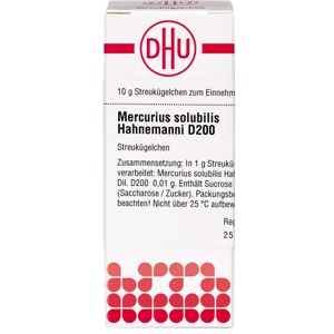 MERCURIUS SOLUBILIS Hahnemanni D 200 Globuli Produktbild