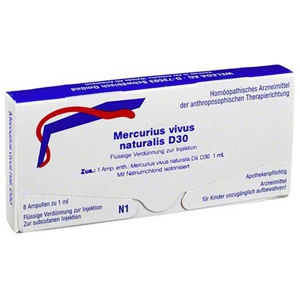 Mercurius vivus nat. D 30 Ampullen, 8X1 ml Ampullen Produktbild