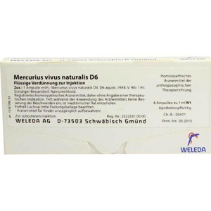 MERCURIUS VIVUS NATURALIS D 6 Ampullen Produktbild