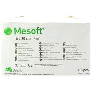 Mesoft kompresser (10x20 cm) 100 stk produktbillede