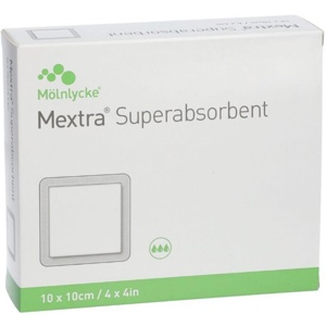 Mextra Superabsorbent bandasje 10x10cm 10 stk produktbilde