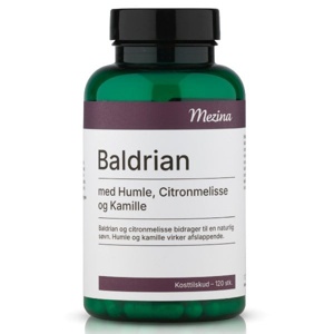 Mezina Baldrian + Humle, Citronmelisse og Kamille - 120 kaps. produktbillede