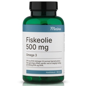 Mezina Fiskeolie Omega-3 - 500 mg   180 kapsler produktbillede