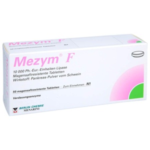 MEZYM F magensaftresistente Tabletten Produktbild