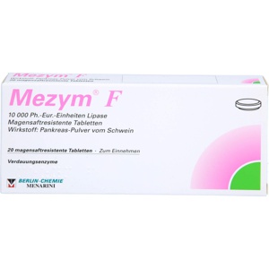MEZYM F magensaftresistente Tabletten Produktbild