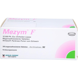 MEZYM F magensaftresistente Tabletten Produktbild