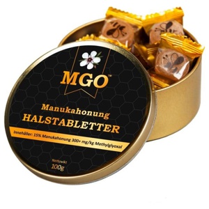 MGO Manukahonung Halstabletter, 100 g produkt bild