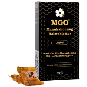 MGO Manukahonung Halstabletter 600+, Orginal, 60 g produkt bild