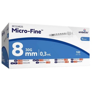 MICRO-FINE Insulinspritze U100 0,3x8 mm Produktbild