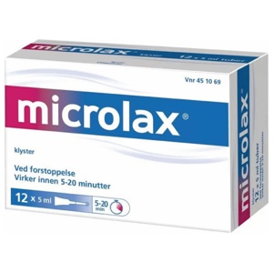 Microlax klyster 12 x 5 ml produktbilde