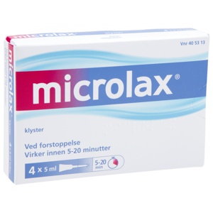 Microlax klyster 4 x 5 ml produktbilde