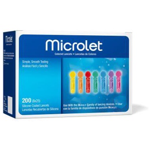Microlet Ascensia Diabetes Care värvilised lantsetid N200 toote pilt