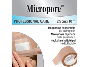 Micropore brun tape 2,5 cmx10 m refill 1 stk produktbilde