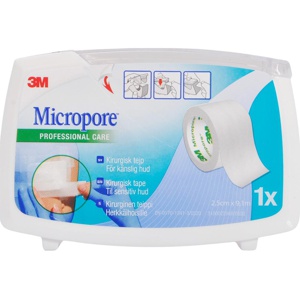 Micropore Hvit Tape 2,5cm x 9,14m produktbilde