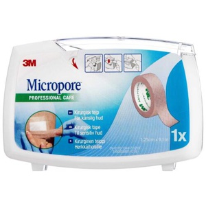 Micropore Kirugisk Tape Brun 1,25 cm x 9,14 m produktbillede