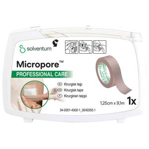 Micropore Kirurgisk Tejp Brun 1,25 cm x 9,1m, 1 st produkt bild