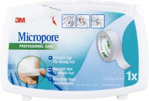 Micropore kirurgtejp vit 9,1 m x 1,25 cm 1 st produkt bild