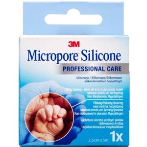 Micropore Silikonetape 2,5 cm x 5 m 1 stk. produktbillede