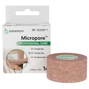 Micropore Tape Refill 2,5 cm x 10 m Brun 1 stk. produktbillede