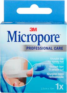 Micropore Tejp 10 m x 2,5 cm refill produkt bild