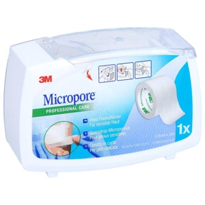MICROPORE Vliespfl.2,5cmx5m m.Abroller 1530NP-1SD Produktbild