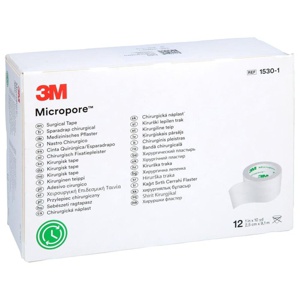 MICROPORE Vliespfl.2,5cmx9,1m weiß 1530-1 Produktbild