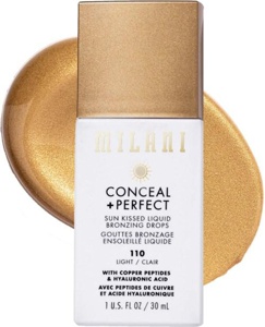 Milani Conceal + Perfect Sun Kissed Liquid Bronzing Drops Light 110 produktbilde