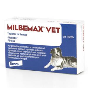 Milbemax vet. för hundar, tablett 4 st produkt bild