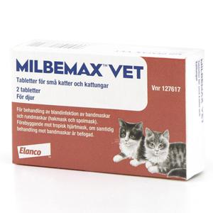 Milbemax vet. för små katter och kattungar, filmdragerad tablett, 2 st produkt bild
