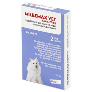 Milbemax vet., tuggtablett 2,5 mg/25 mg, 2 st produkt bild