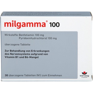 MILGAMMA 100 mg überzogene Tabletten Produktbild