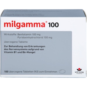 MILGAMMA 100 mg überzogene Tabletten Produktbild