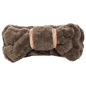 MILI Cosmetics Hair Band Deluxe Bow Soft Brown 1 st produkt bild