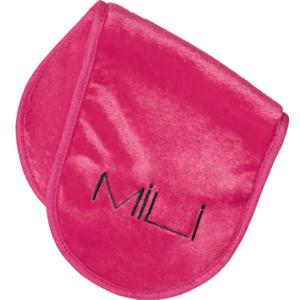 MILI Cosmetics Makeup Erase Towel Peachy Pink Black Logo produkt bild