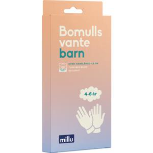 Millu Bomullsvante Barn 4-6 år 2 par produkt bild