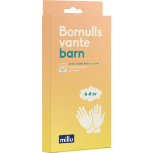 Millu Bomullsvante Barn 6-8 år 2 par produkt bild