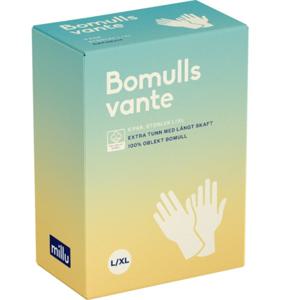 Millu Bomullsvante Extra Tunn 30 cm L/XL 5 par produkt bild