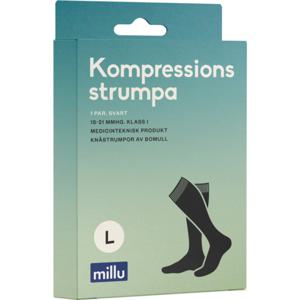 Millu Kompressionsstrumpa Bomull Klass 1 Svart L produkt bild