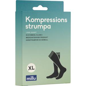 Millu Kompressionsstrumpa Bomull Klass 1 Svart XL produkt bild