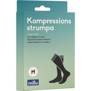 Millu Kompressionsstrumpa Klass 1 Bomull Svart M produkt bild