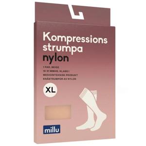 Millu Kompressionsstrumpa Nylon Beige XL produkt bild