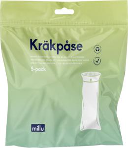 Millu Kräkpåse 100% Återvunnen Plast 5-pack produkt bild
