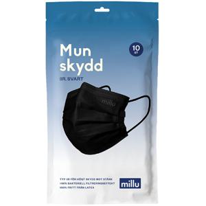 Millu Munskydd IIR Svart 10 st produkt bild