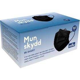 Millu Munskydd IIR Svart 50 st produkt bild