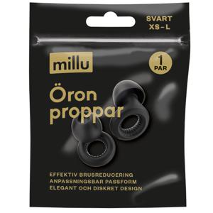 Millu Öronproppar Diskret Svart 1 par produkt bild