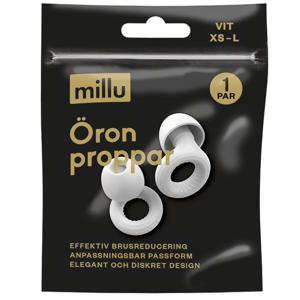 Millu Öronproppar Diskret Vit 1 par produkt bild