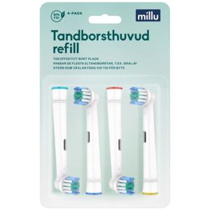 Millu Tandborsthuvud Refill 4 st produkt bild