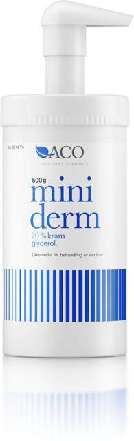 Miniderm, kräm 20 % (med pump), 500 g